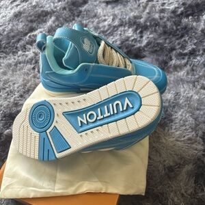 Blue High-Top Sneakers